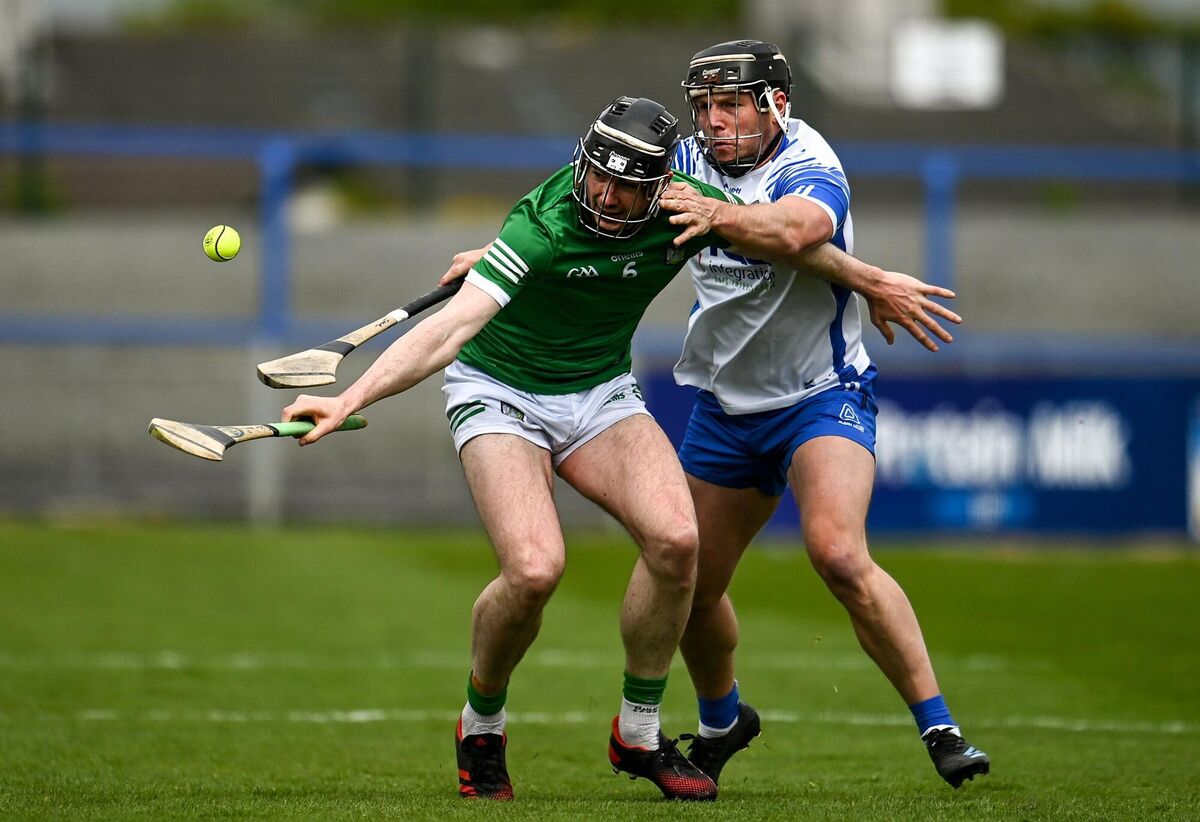 Declan Hannon of Limerick in action against Jake Dillon of Waterford during the recent Allianz League clash at Walsh Park. Picture: Sam Barnes/Sportsfile