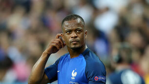 <p>Patrice Evra has become a hit on social media in recent years (Chris Radburn/PA)</p>