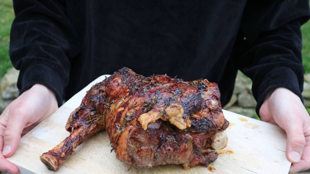 Roast leg of lamb