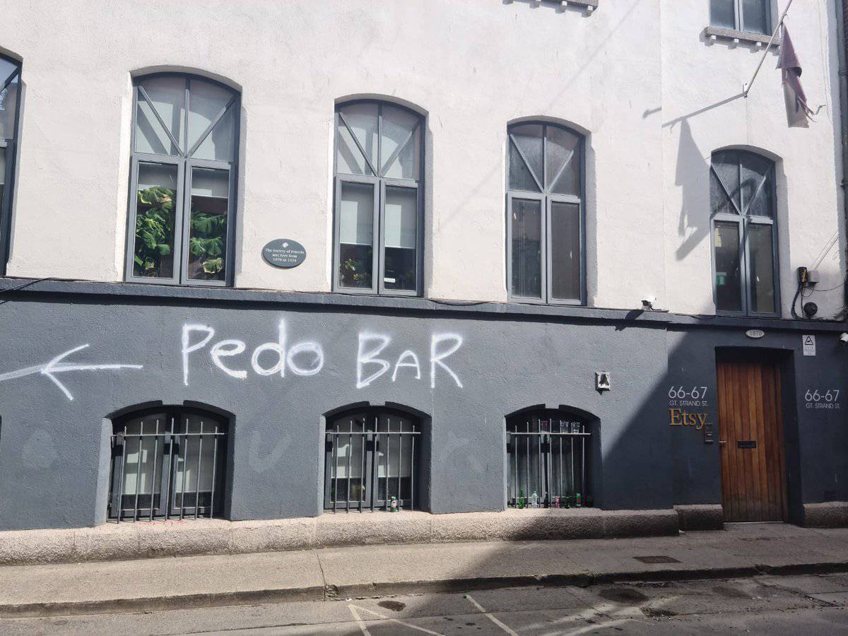 Dublin's PantiBar targetted with 'sickening' homophobic graffiti