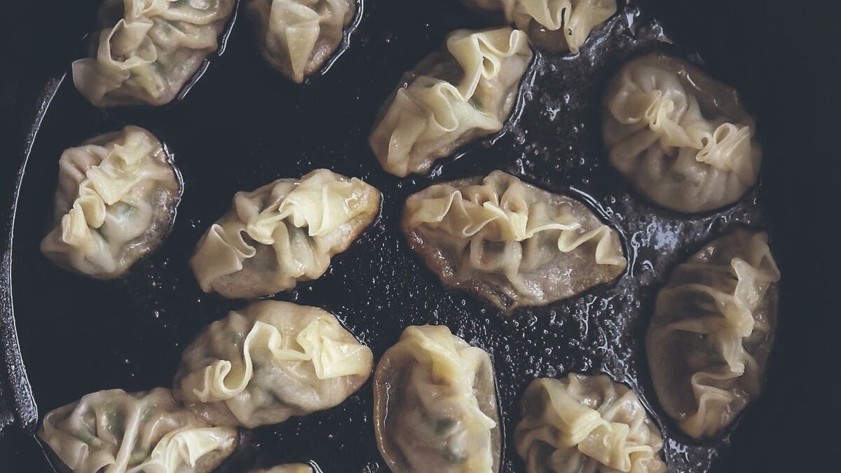 Pork and bok choy dumplings