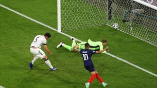 <p>Mats Hummels of Germany looks dejected after scoring an own goal for France's winner in the Euro 2020 clash. Picture: Alexander Hassenstein/Getty Images</p>