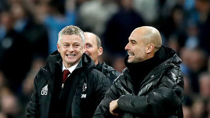 <p>The fixture list has thrown up different degrees of difficulty for Manchester United and Manchester City (Martin Rickett/PA)</p>