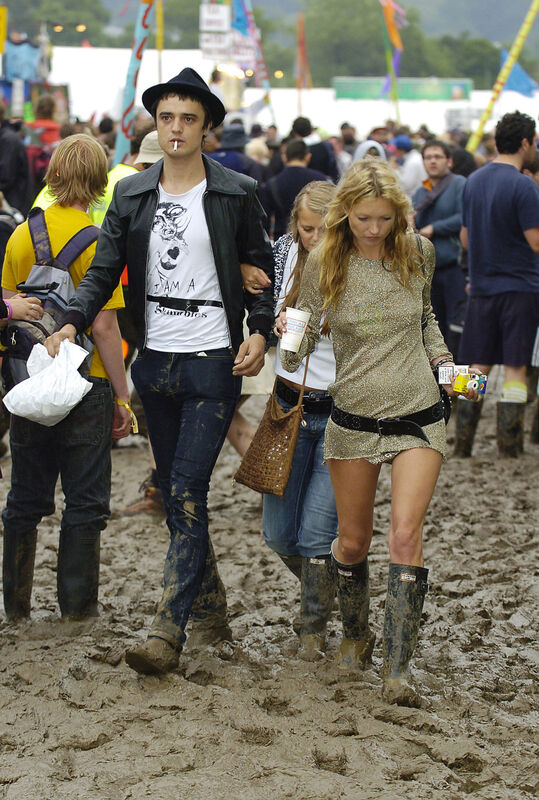 Pete Doherty and Kate Moss at Glastonbury Music Festival in 2005. Picture: MJ Kim/Getty Images Pete Doherty and Kate Moss at Glastonbury Music Festival in 2005. Picture: MJ Kim/Getty Images
