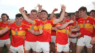<p>WINNING FEELING: Éire Óg celebrate after their victory over Mallow in the Cork SAFC final in Páirc Ui Chaoimh on Saturday. <span class="contextmenu emphasis CaptionCredit">	Picture: Ger Bonus</span>
            </p>