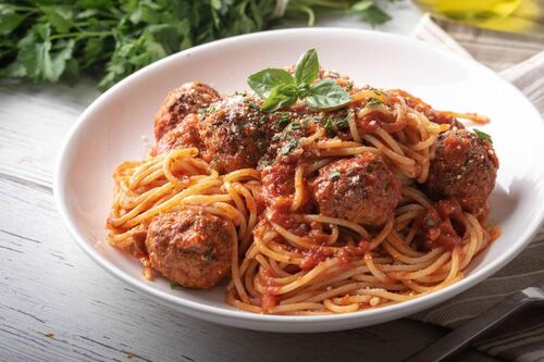 Spaghetti and meatballs