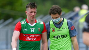 <p>Mayo’s Cillian O’Connor: Could be out of football for the rest of the year. Photo by Brendan Moran/Sportsfile</p>