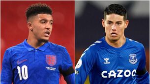 <p>Could Jadon Sancho, left, be making a switch to Old Trafford? (Mike Egerton/Jon Super/PA)</p>