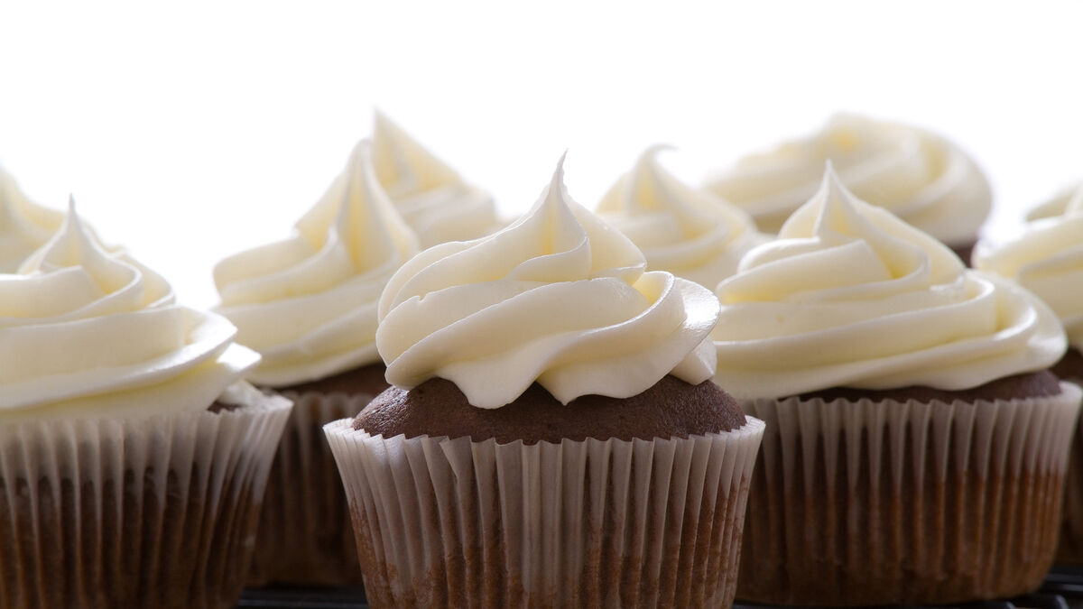 Devil’s food cupcakes with fluffy marshmallow icing