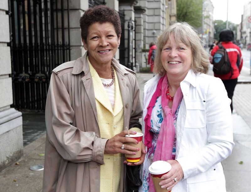 (Left to right) Christine Buckley and Carmel McDonnell-Byrne who believes that any future redress mechanism must achieve clear aims: that it be non-adversarial, that there be "no secret deals", and that "people have to be held accountable".  