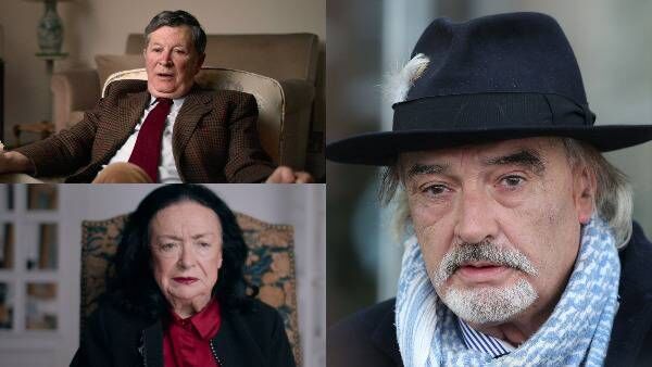 Sophie: A Murder in West Cork, from top left, Dermot Dwyer, a former garda on the case; Marie-Madeline Opalka, aunt of Sophie Toscan du Plantier; local resident Ian Bailey. 