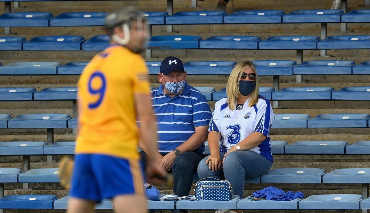 Waterford supporters watch on as Clare's Tony Kelly prepares to take a free at Semple Stadium. Photo by Stephen McCarthy/Sportsfile