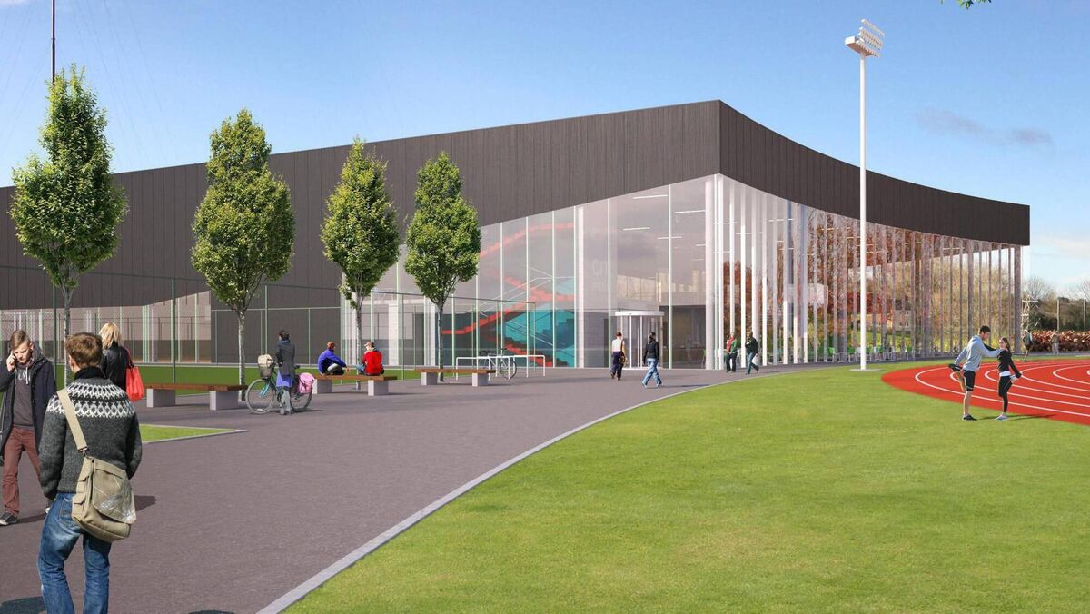 Work is underway on the new €22m sports facility at CIT/MTU's Bishopstown Campus, a multi-functional building with a conference hall incorporating two basketball courts with seating for an audience of 400 people, a gymnasium, a public foyer with integrated café pod, changing/service areas and a series of studio rooms.
