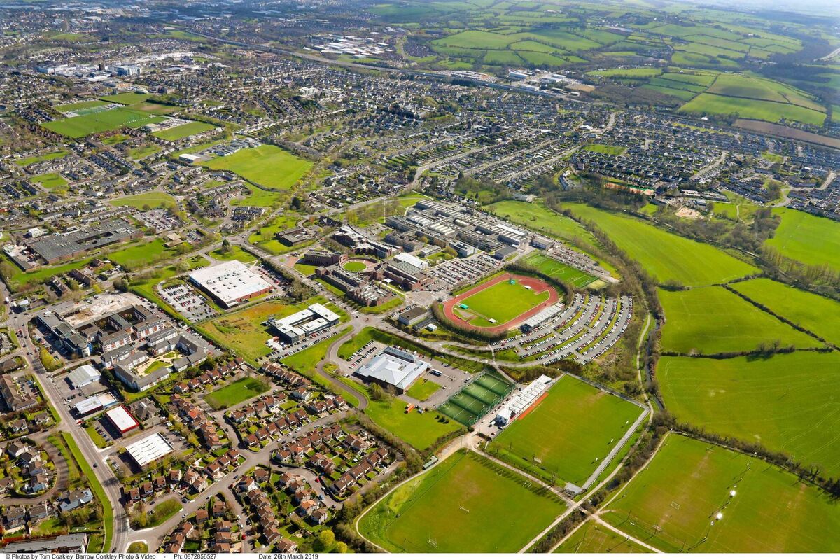 An aerial photograph of CIT campus and sports facility.