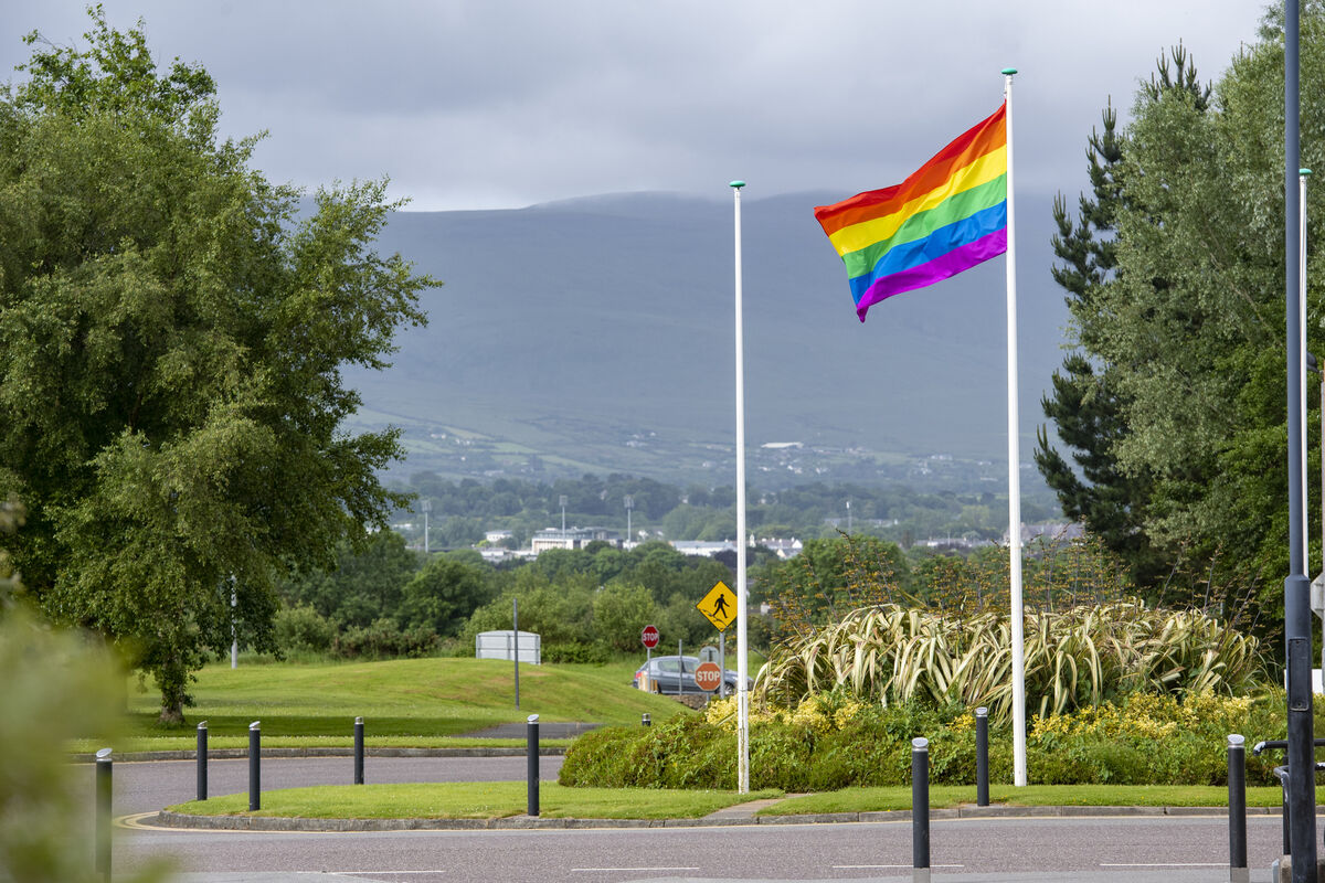 MTU Kerry North Campus flying the LGBTQ+ Rainbow flag to mark LGBTQ+ Pride Month. Pic: Domnick Walsh 
