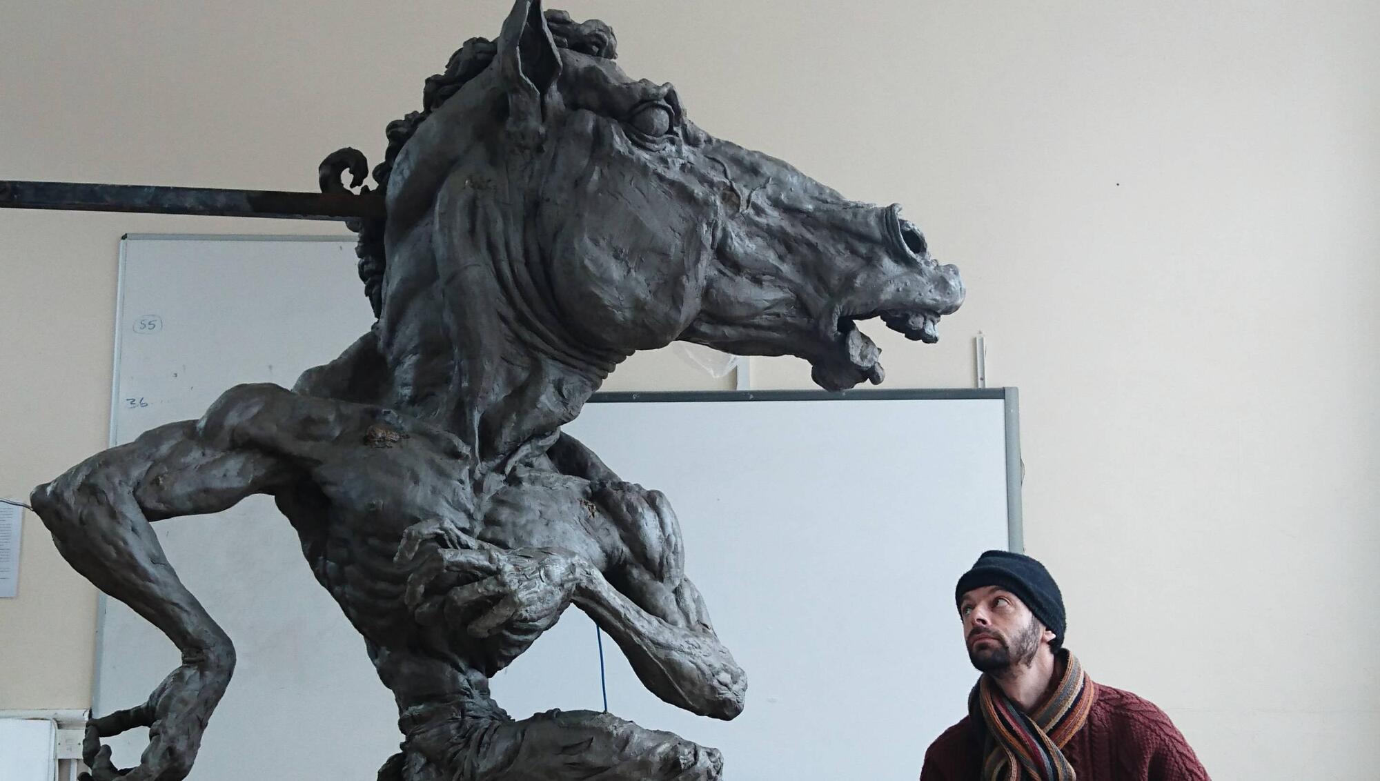 The Púca of Ennistymon in Clay by Aidan Harte. 