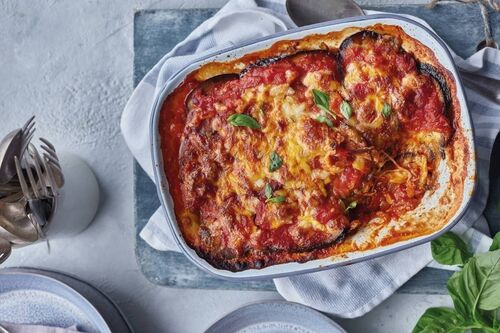 Baked aubergine moussaka