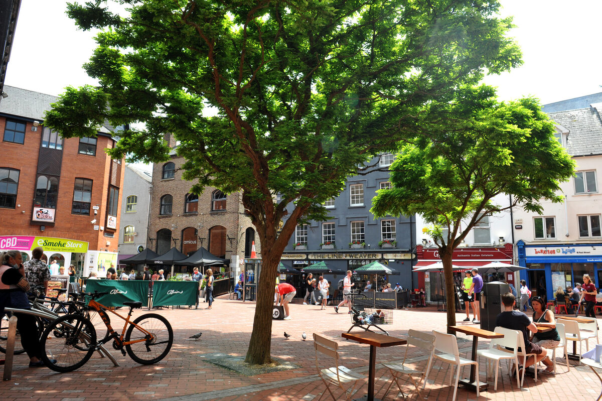 A bustling Rory Gallagher Place and the transformative effect of outdoor dining 