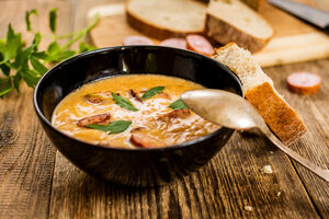 Winter root vegetable soup