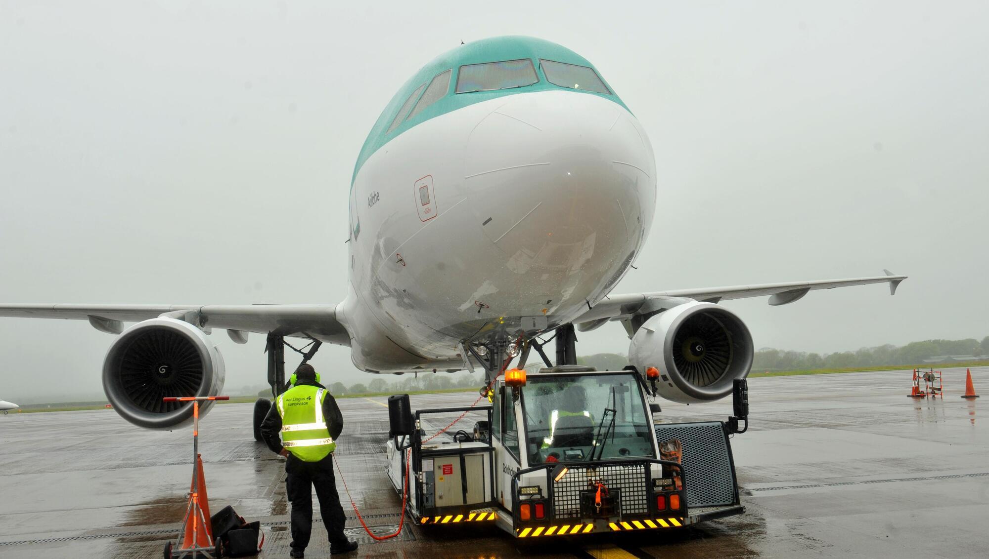 Between September 12 and November 22, 198 Cork-based staff are to be temporarily laid off without pay – 60 ground staff and 138 cabin crew – due to repair works on the airport's runway. Picture: Larry Cummins