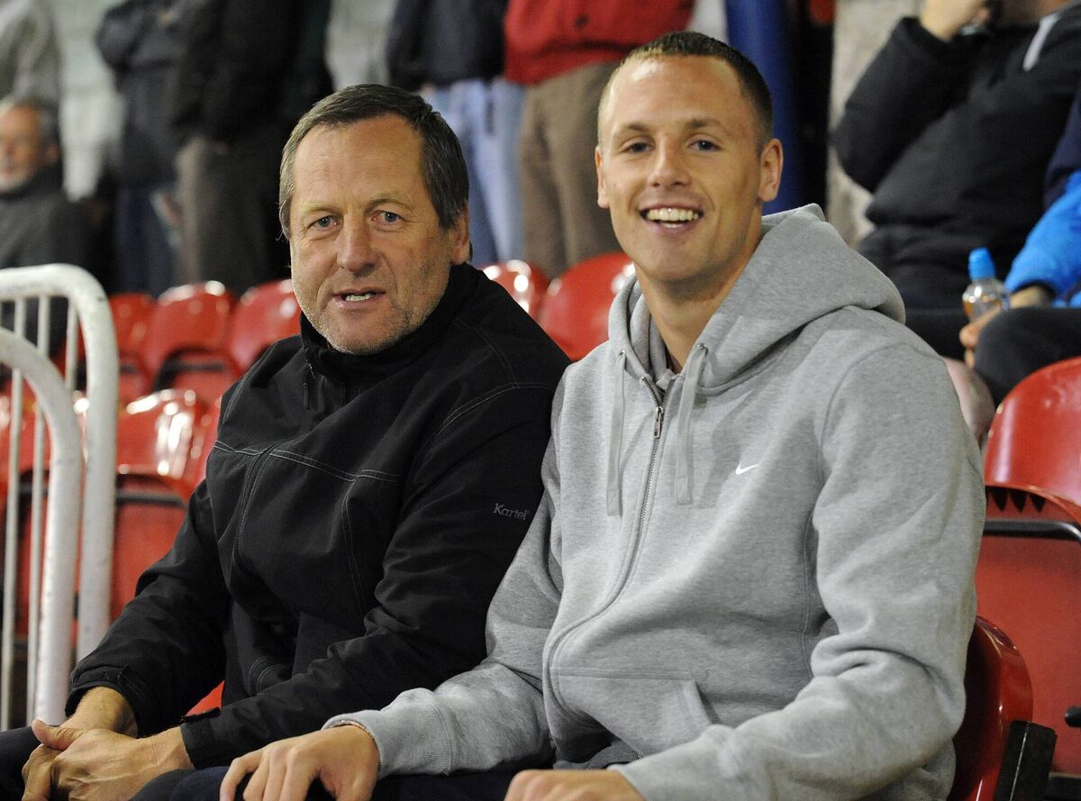 A file shot of a younger David Meyler with his father John Meyler at Turners Cross /Picture: Eddie O'Hare