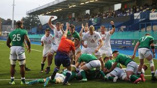 <p>England's Sam Riley scores a try during the Under 20s Six Nations match at Cardiff Arms Park. Picture: David Davies/PA Wire. </p>