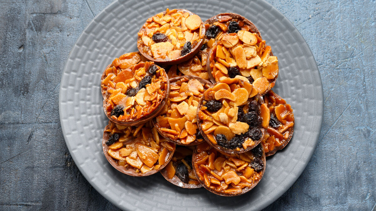 Almond and orange florentines