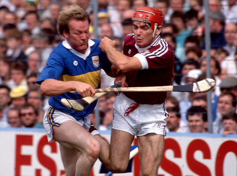Tipperary’s Bobby Ryan and Michael McGrath of Galway during the 1989 All-Ireland SHC semi-final. Picture: INPHO/James Meehan