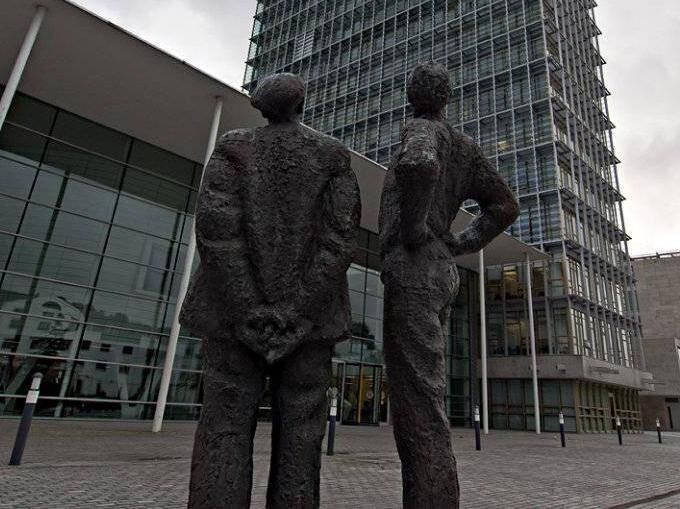 Two Working Men at Cork County Hall. Two Working Men at Cork County Hall.