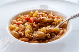 Cannellini bean and pasta soup