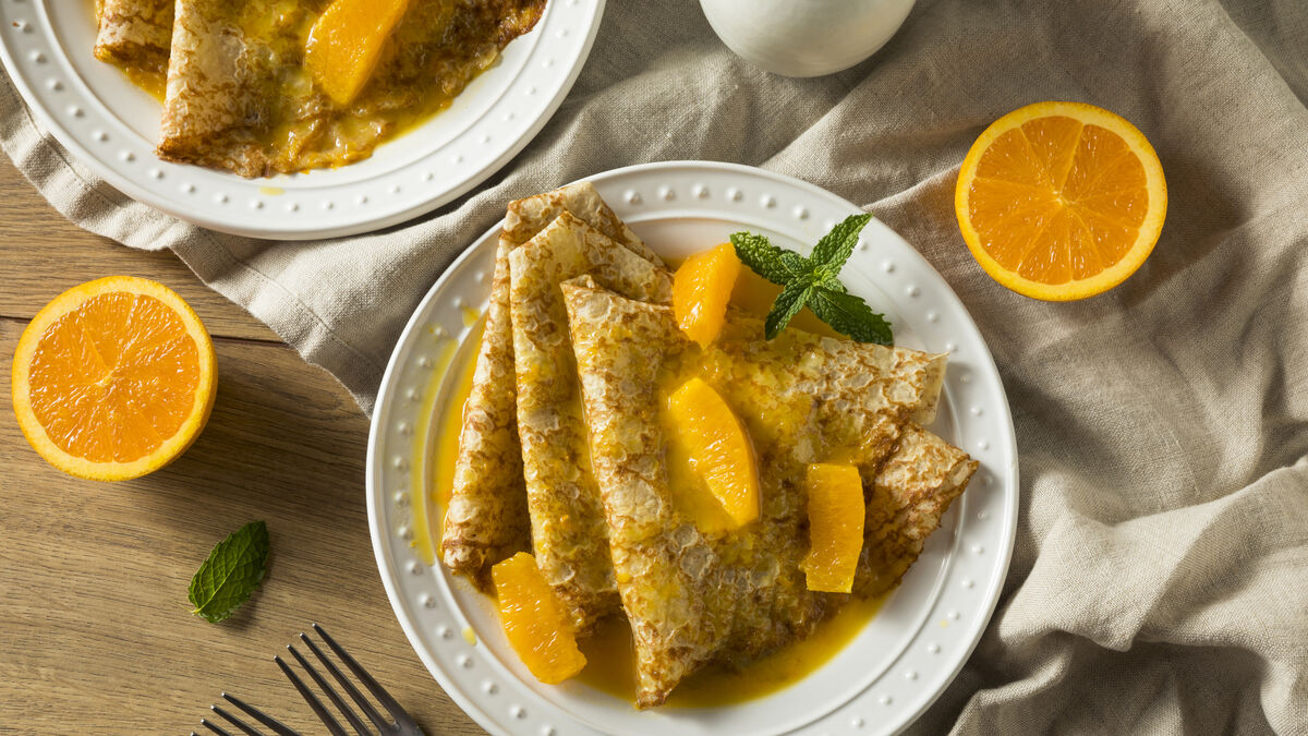 Pancakes with orange butter