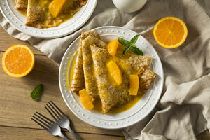 Pancakes with orange butter