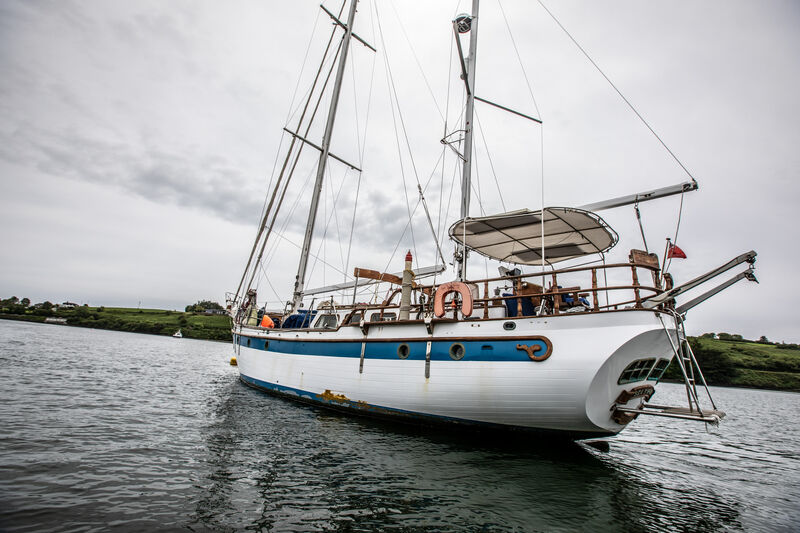 Pete Currier set off for Wales from Grenada in May aboard the Sea Symphony, which was rescued by Kinsale RNLI. Picture: Neil Michael Pete Currier set off for Wales from Grenada in May aboard the Sea Symphony, which was rescued by Kinsale RNLI. Picture: Neil Michael