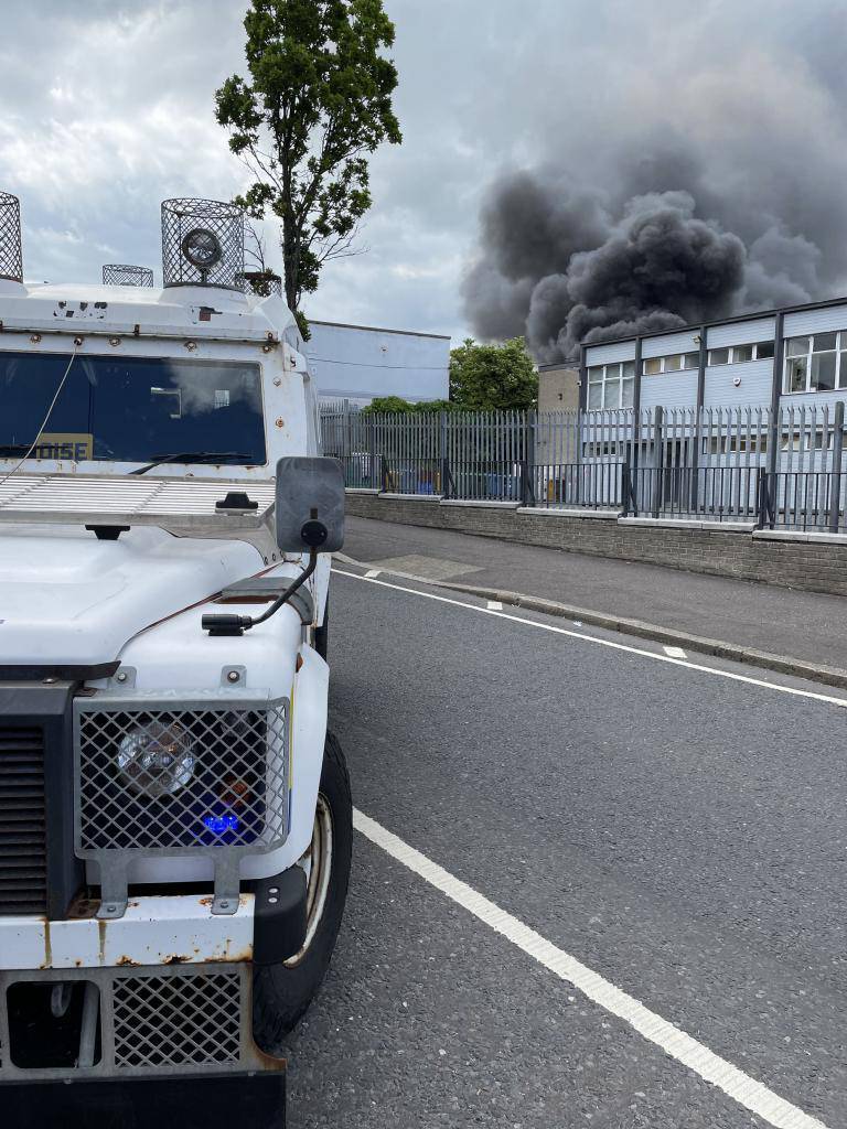 Crews tackle fire at recycling plant in Belfast