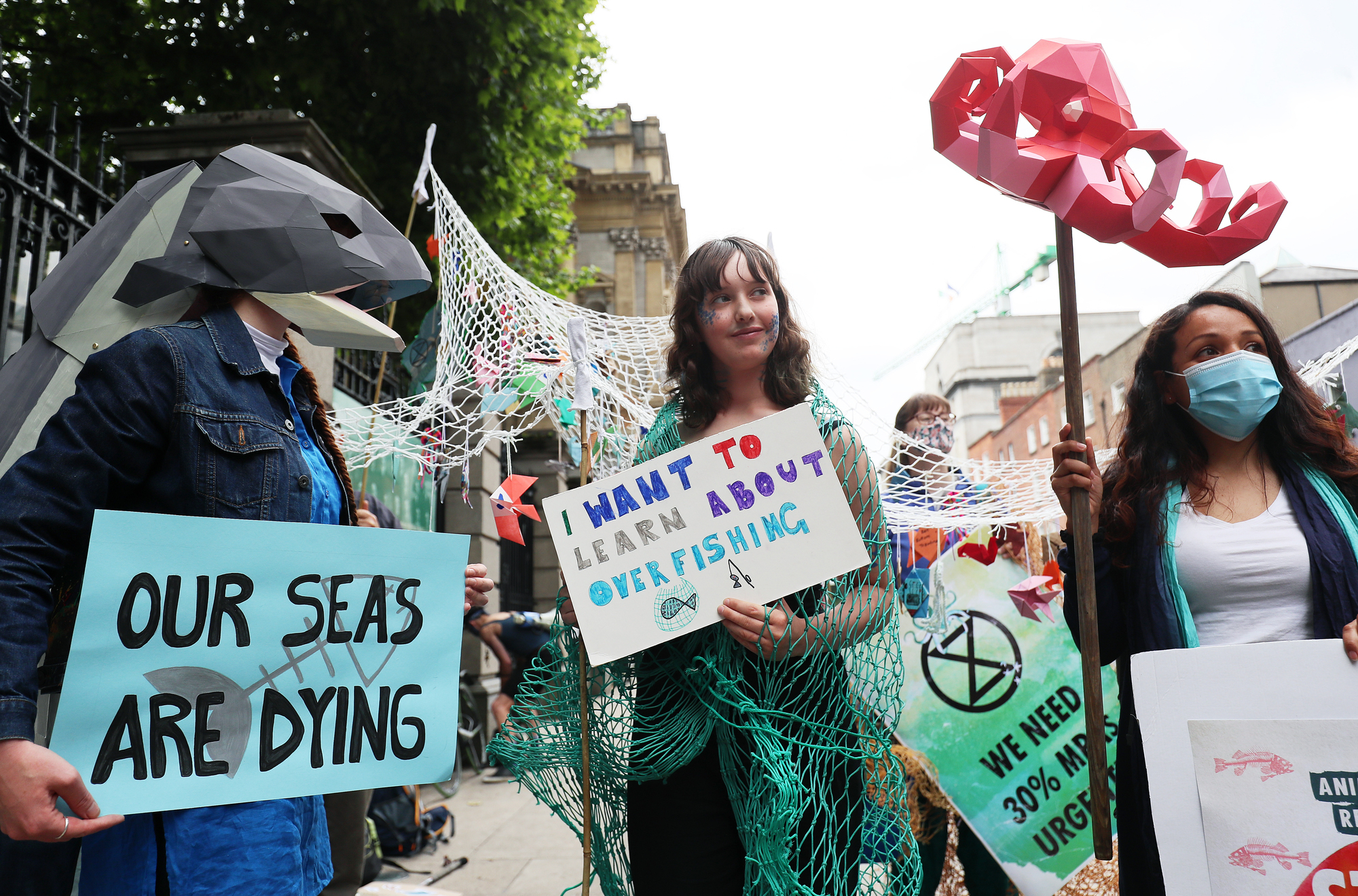 Watch: Protesters call for action to protect Irish seas