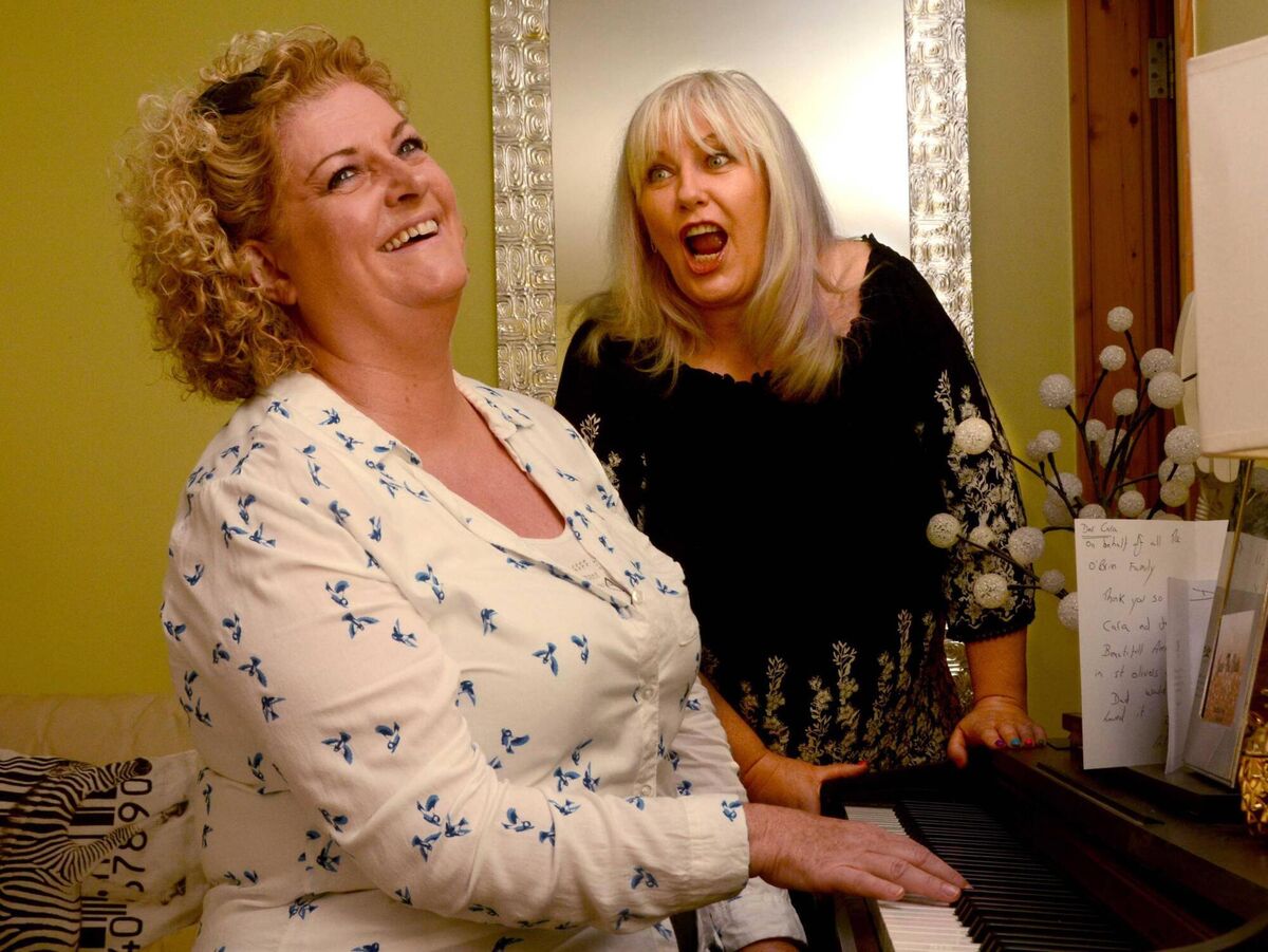 Majella Cullagh and the late Cara O'Sullivan rehearsing for one of their concerts. Picture: Richard Mills