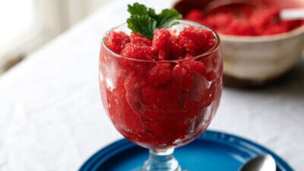 Strawberry granita