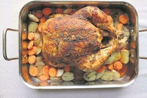 Rotisserie style roast chicken