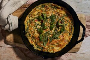 Herby samphire frittata