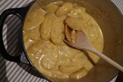 Stove top potato dauphinoise