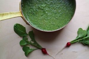 Radish top soup