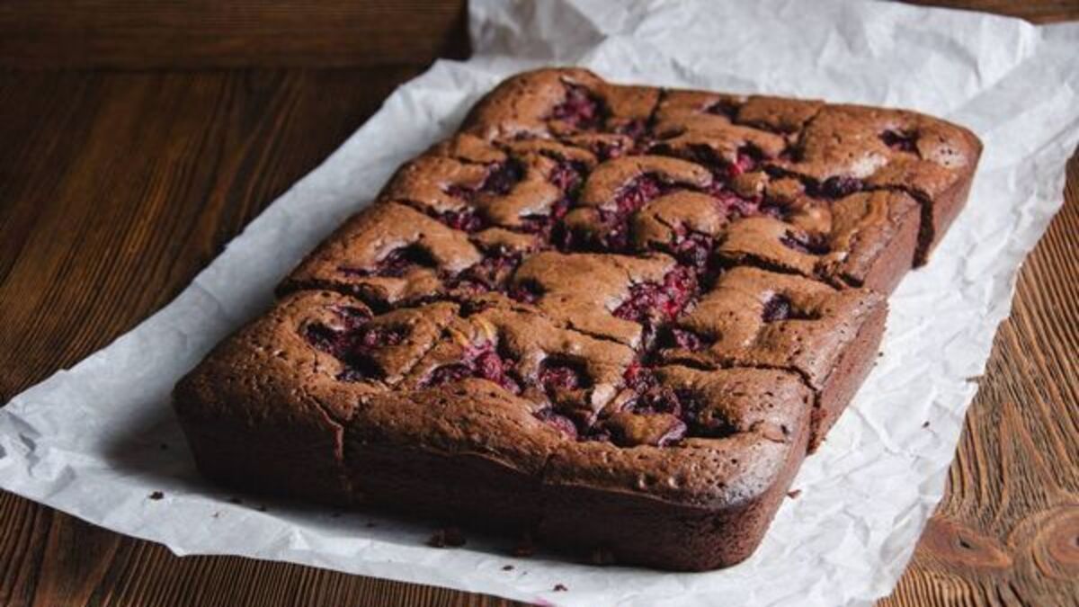 Raspberry and chocolate brownies