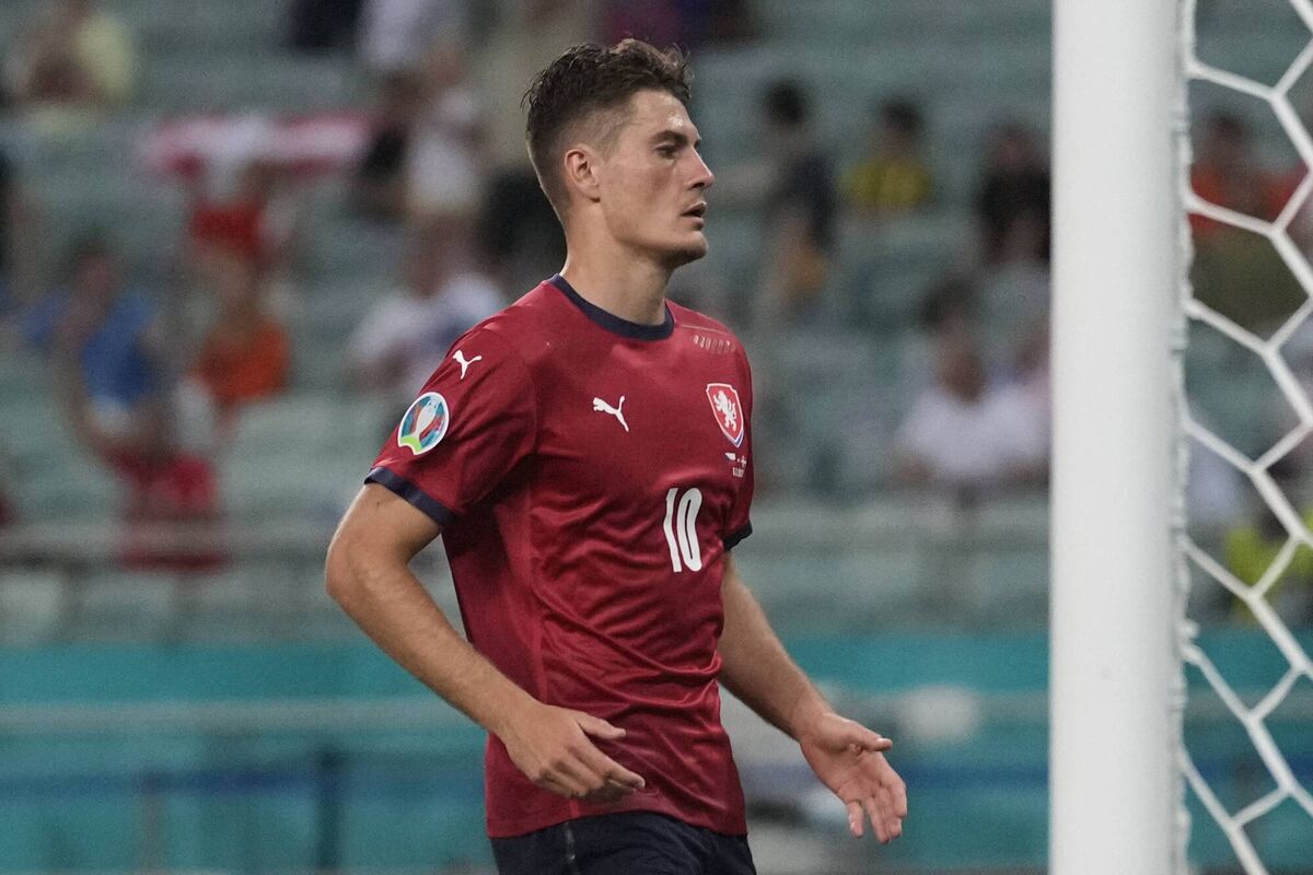 Czech Republic's forward Patrik Schick reacts after scoring his team's first goal during the UEFA EURO 2020 quarter-final football match between the Czech Republic and Denmark at the Olympic Stadium in Baku on July 3, 2021. (Photo by Darko Vojinovic / POOL / AFP) (Photo by DARKO VOJINOVIC/POOL/AFP via Getty Images) Czech Republic's forward Patrik Schick reacts after scoring his team's first goal during the UEFA EURO 2020 quarter-final football match between the Czech Republic and Denmark at the Olympic Stadium in Baku on July 3, 2021. (Photo by Darko Vojinovic / POOL / AFP) (Photo by DARKO VOJINOVIC/POOL/AFP via Getty Images)