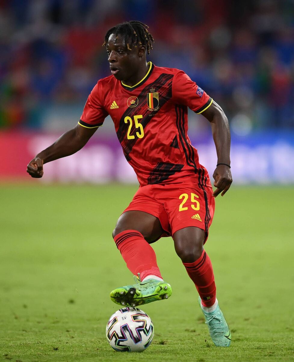 MUNICH, GERMANY - JULY 02: Jeremy Doku of Belgium on the ball during the UEFA Euro 2020 Championship Quarter-final match between Belgium and Italy at Football Arena Munich on July 02, 2021 in Munich, Germany. (Photo by Matthias Hangst/Getty Images) MUNICH, GERMANY - JULY 02: Jeremy Doku of Belgium on the ball during the UEFA Euro 2020 Championship Quarter-final match between Belgium and Italy at Football Arena Munich on July 02, 2021 in Munich, Germany. (Photo by Matthias Hangst/Getty Images)