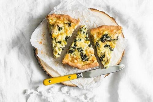 Courgette and spinach bake