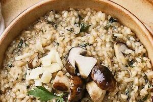 Miso mushrooms with rice