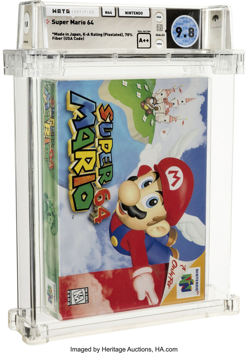 The unopened copy of Nintendo’s Super Mario 64 sold at auction for £1.12 million The unopened copy of Nintendo’s Super Mario 64 sold at auction for £1.12 million
