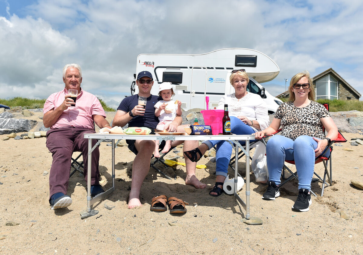 Tony and Margaret Flint, Boher , Limerick with their son Tony, daughter in law Kathryn and granddaughter Anna, 2: Picture: Eddie O'Hare