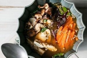 Mushroom, chicken and kombu broth