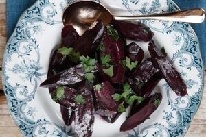 Carmelised purple carrots